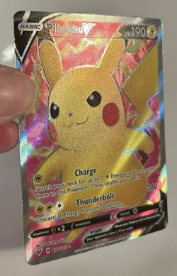 Pikachu V (Full Art) 170/185: Vivid Voltage Holo LP Pokemon TCG - Image 2