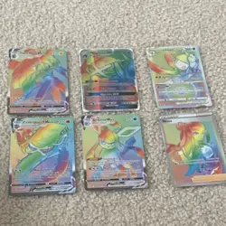 Pokemon TCG Rainbow Foil Full Art Card Lot - 6 Cards, Tapu Koko VMAX, Metagross… - Image 1