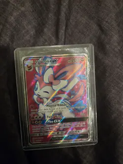Pokemon Sylveon GX Full Art Holo Card 140/145 Sm-Guardians Rising Sun Moon - Image 1