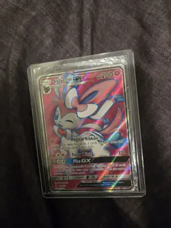 Pokemon Sylveon GX Full Art Holo Card 140/145 Sm-Guardians Rising Sun Moon - Image 3