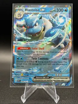Blastoise ex 009/165 Sv: Scarlet & Violet 151 Holo Pokemon TCG - Image 1