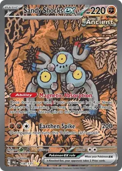 Pokemon TCG SV Prismatic Evolutions Sandy Shocks EX 159/131 Pre-NM Condition - Image 1