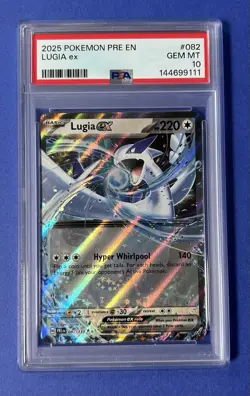 2025 Pokemon PRE EN Lugia ex #082 PSA 10 GEM MT - Image 1