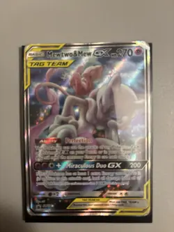 Pokemon Mewtwo & Mew GX Tag Team Holo SM191 Pokemon TCG English - Image 1