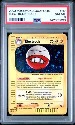 Pokemon Electrode H7/H32 Aquapolis PSA 8 - Image 1