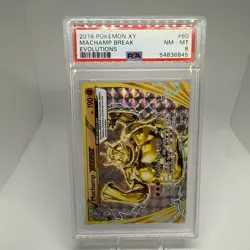 2016 Pokemon XY Evolutions Machamp BREAK #60 PSA 8 NM-MT Holo Rare - Image 2