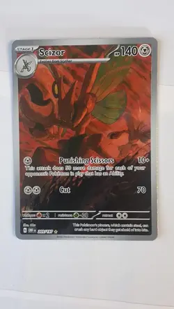 2023 POKEMON SV OBSIDIAN FLAMES - OBF EN #205/197 SCIZOR ILLUSTRATION RARE - Image 1