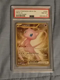 2023 POKEMON MEW EN-151 HYPER RARE #205 MEW EX PSA 8 - Image 1