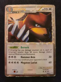 Pokemon Ursaring Prime 89/95 HGSS Unleashed Ultra Rare Moderately Played MP - Image 1