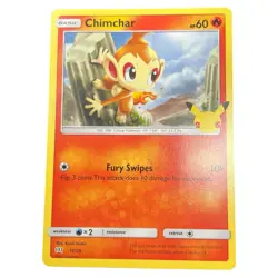 Pokemon McDonald's 25th Anniversary Chimchar 12/25 NON HOLO - Image 1
