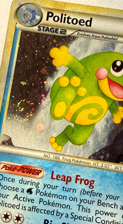 Pokemon TCG Politoed 7/95 Cosmos Holo Unleashed SWIRL Holo Bleed Error DMG - Image 3