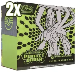 2X - Pokemon Mega Evolution Perfect Order Pokemon Center ETB PRESALE CONFIRMED - Image 1