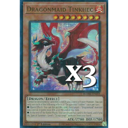 3x Dragonmaid Tinkhec BLMM-EN059 Ultra Rare NM 1st Ed YUGIOH - Image 1