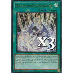 3x Dragonmaid Changeover BLMM-EN067 Ultra Rare NM 1st Ed YUGIOH - Image 1