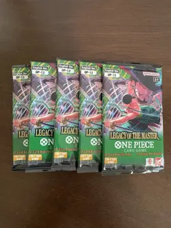 One Piece Legacy Of The Master OP-12 Five 5 Booster Packs Lot English A - Image 1