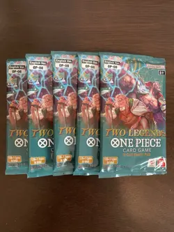 One Piece Two Legends OP-08 Lot Of Five 5 Booster Packs English A - Image 1