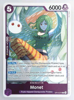 One Piece The Azure Sea's Seven - Monet - Rare Foil - OP14-074 - Image 1
