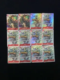 2024 One Piece TCG S-Chinese OP01-025 OP10-016 SR Roronoa Zoro Holo Lot*12 LU57 - Image 1