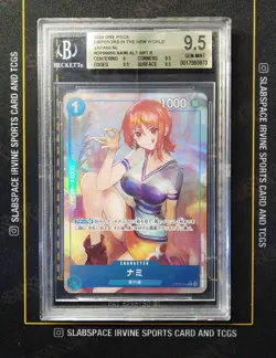 2024 ONE PIECE OP09-050 JAPANESE NAMI ALTERNATE ART BGS 9.5 (JH - Image 1