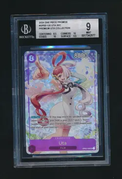 UTA 2024 ONE PIECE OP02-120 SECRET RARE HOLO GRADED BGS 9 MINT - Image 1