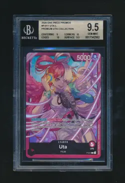 UTA 2024 ONE PIECE P-011 PREMIUM COLLECTION RARE HOLO GRADED BGS 9.5 GEM MINT - Image 1