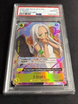 2025 One Piece OP13-114 S-Snake Alt Art PSA 10 - Image 1