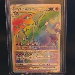 Pokemon Charizard VSTAR Rainbow Secret Rare Holo Card 174/172 280 HP - Image 1