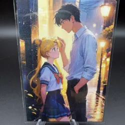 Usagi Tsukino & Mamoru Sailor Moon Anime Waifu Card Doujin ACG Goddess Holo - Image 1