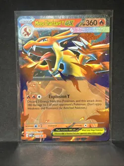 Pokemon Mega Charizard Y EX Full Art Holo Card-MEP 030 Black Star Promo - Image 1