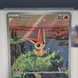 Pokemon Victini 208 Sv: Scarlet & Violet Promo Promo Holo HP80 V-Force 120 Card - Image 1