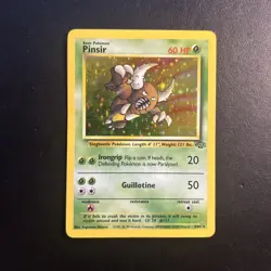 Pinsir 9/64 Jungle Pokemon Card Unlimited Holo Rare Moderately Played MP - Image 1