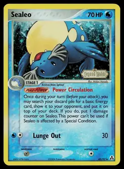 Pokemon Card - Sealeo Legend Maker 43/92 Uncommon Reverse Holo STAMPED - Image 1