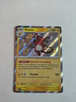 Pokemon Raichu Card 132/091 SV: Paldean Fates Holo🔥 Near Mint or better🔥 - Image 1