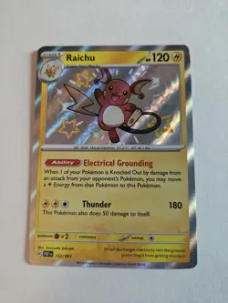 Pokemon Raichu Card 132/091 SV: Paldean Fates Holo🔥 Near Mint or better🔥 - Image 4