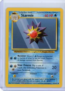Starmie 64/102 Base Pokemon Card 1999 WOTC Wizards | Original Pokemon NM/M - Image 1