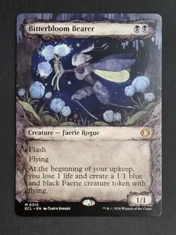 MTG Bitterbloom Bearer - Showcase, Borderless- NM-Mint, Lorwyn Eclipsed - Image 1