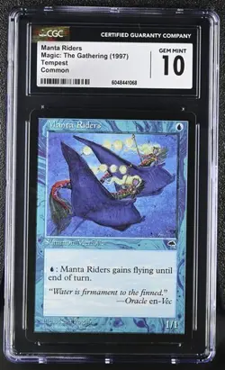 MTG Magic The Gathering Manta Riders 1997 Tempest CGC GEM 10 Top Pop - Image 1