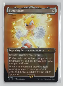 Magic the Gathering Secret Lair Sonic Rainbow Foil Super State - Image 1