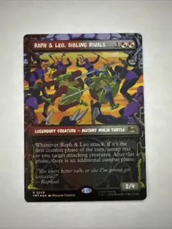 Raph & Leo, Sibling Rivals (Showcase Foil) Teenage Mutant Ninja Turtles TMNT Mtg - Image 1