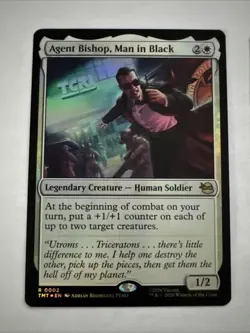 2x Agent Bishop, Man in Black (Foil) Teenage Mutant Ninja Turtles TMT Mtg - Image 2
