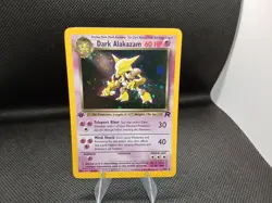 Pokemon TCG Team Rocket Set 1st Edition Holo Dark Alakazam 1/82 NM/LP - Image 1