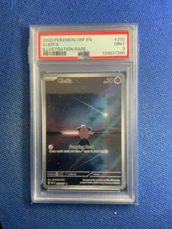 2023 POKEMON OBF EN-OBSIDIAN FLAMES ILLUSTRATION RARE #202 CLEFFA PSA 9 - Image 1