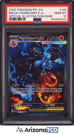 Pokemon 2025 Mega Charizard X ex 125/094 SIR Phantasmal Flames GEM MINT PSA 10 - Image 1