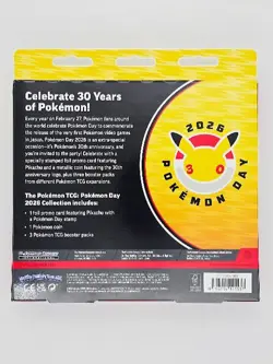 2026 Pokemon Day 30th Anniversary Collection Box SEALED Pikachu Promo Card/Coin - Image 2