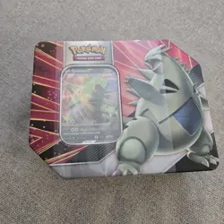 Pokemon TCG Tyranitar V Strikers Factory Sealed 5-Pack Tin - Image 1