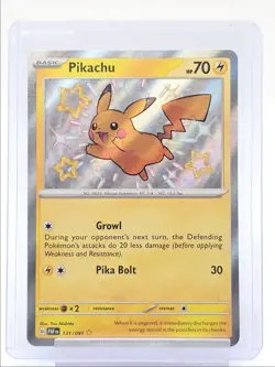 PIKACHU 2024 POKEMON PALDEAN FATES SHINY RARE 131/091 Q4351 - Image 1