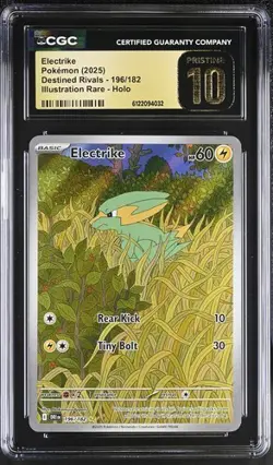 Electrike *CGC PRISTINE 10* Illustration Rare *Destined Rivals* #196 * Pokemon - Image 1