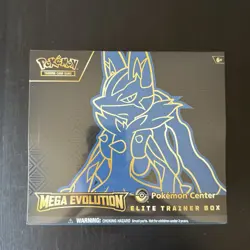 Pokemon Mega Evolution Pokemon Center ETB Lucario Sealed (Some Wear) - Image 1