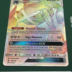 Pokemon TCG Metagross GX Guardians Rising 157/145 Rainbow Holo Rare NM - Image 2