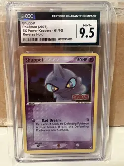 CGC 9.5 GEM MINT Shuppet 61/108 EX Power Keepers Reverse Holo Pokemon - Image 1